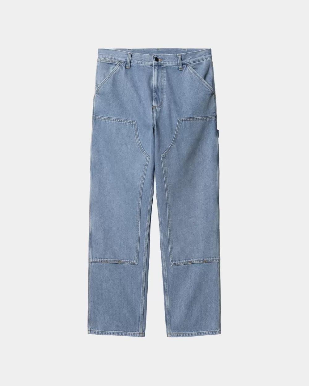 Sale Dubbele Kniebroek - Denim | Blauw (Steen Gebleekt) Heren Broek