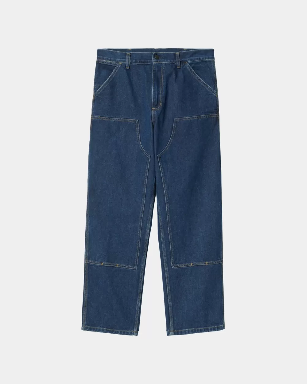 Outlet Dubbele Kniebroek - Denim | Blauw (Steengewassen) Heren Denim