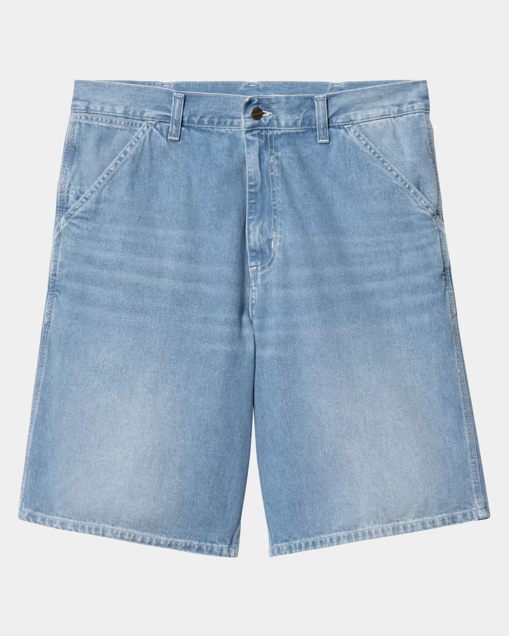 Store Eenvoudig Kort-Denim | Blauw (Licht Echt Gewassen) Heren Denim