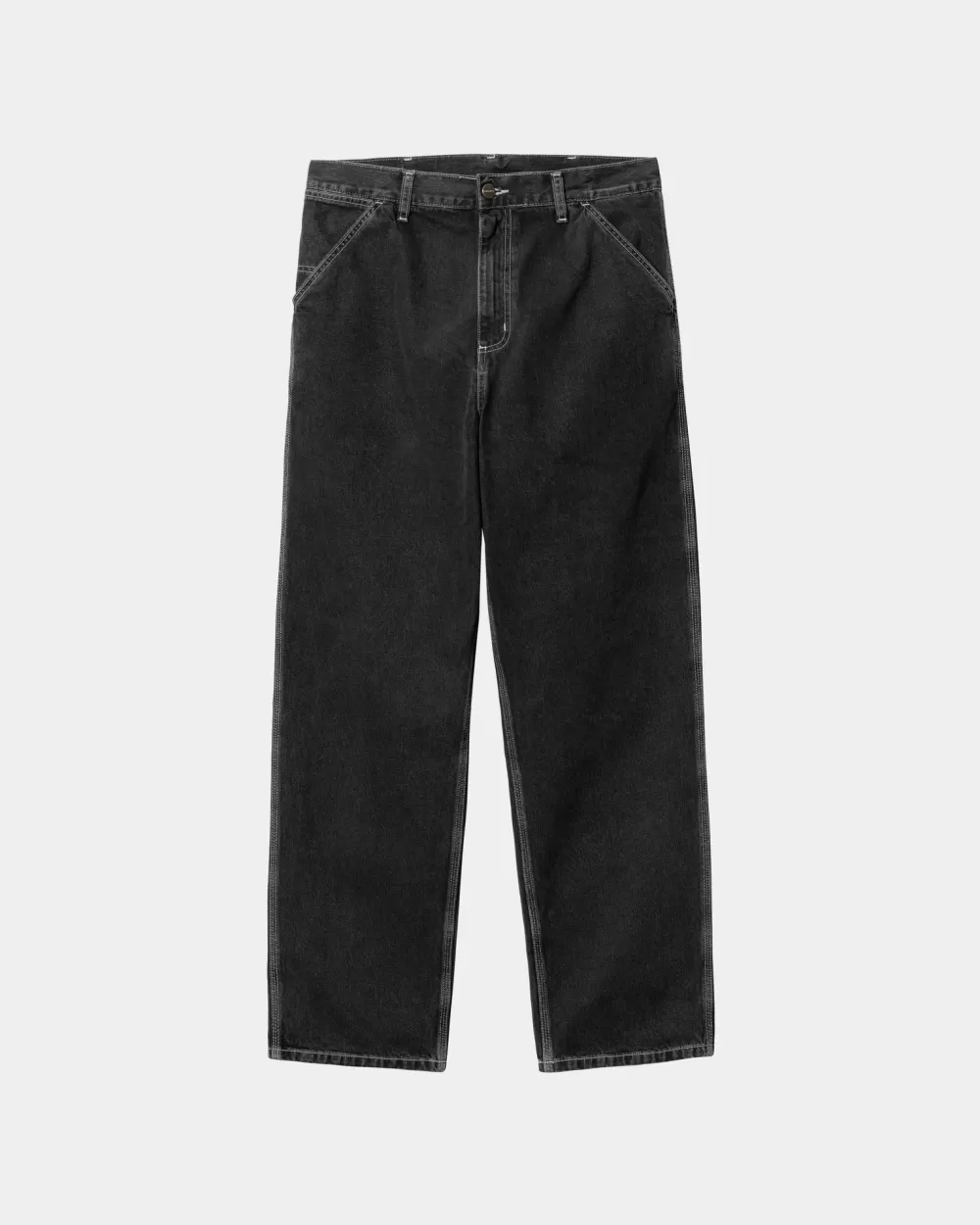 Clearance Eenvoudige Broek - Denim | Zwart (Steengewassen) Heren Denim