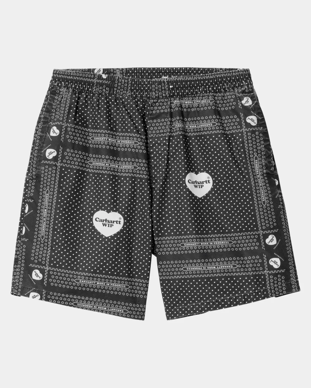 Discount Hart Bandana Print Kort | Zwart Heren Korte Broeken En Trunks