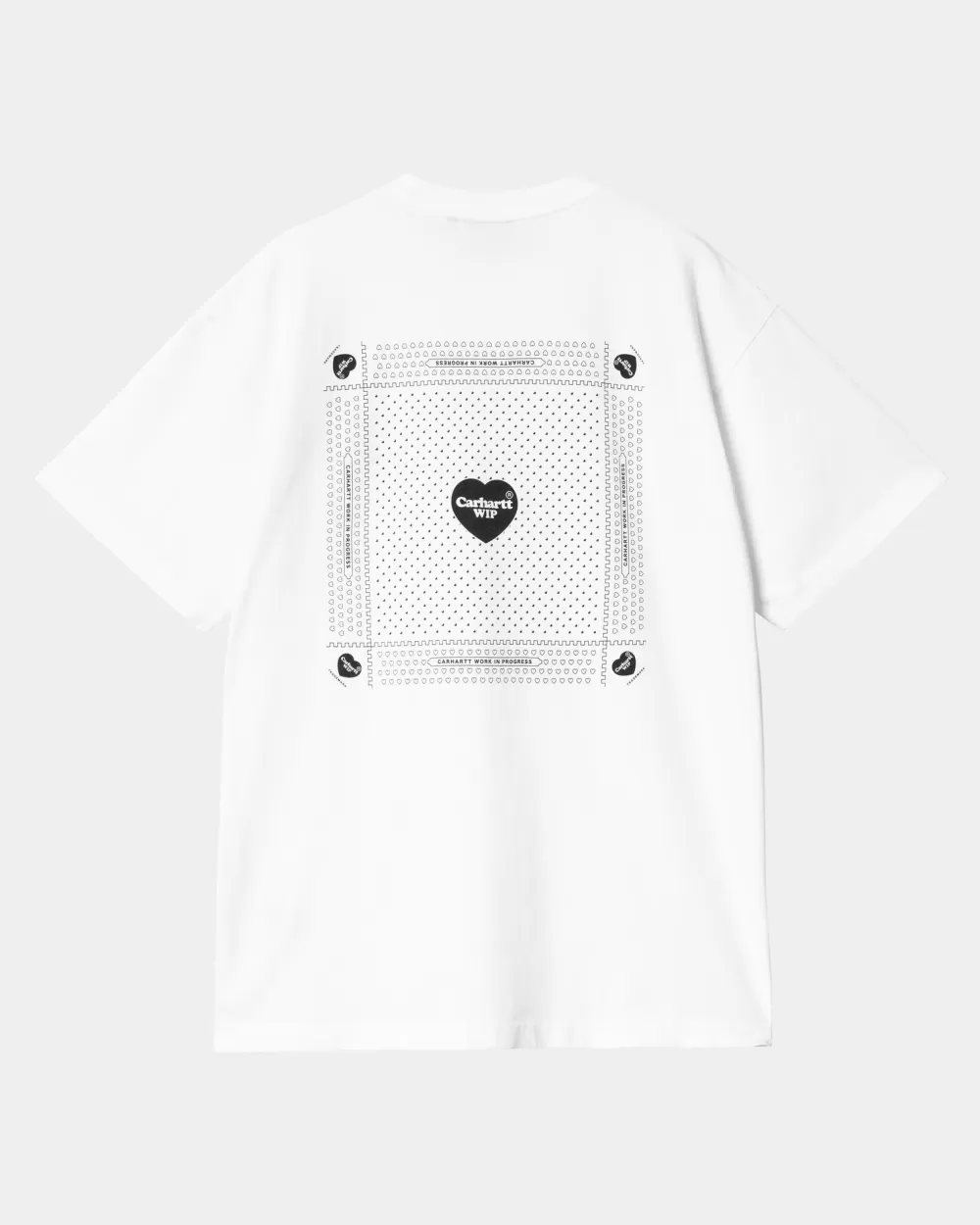 Fashion Hart Bandana T-Shirt | Wit Zwart Heren T-Shirts En Polo'S