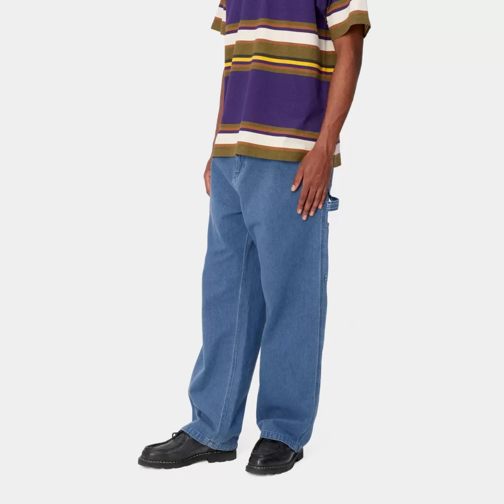 Shop Og Losse Pasvorm Enkele Kniebroek | Blauw (Zware Stone Wash) Heren Broek