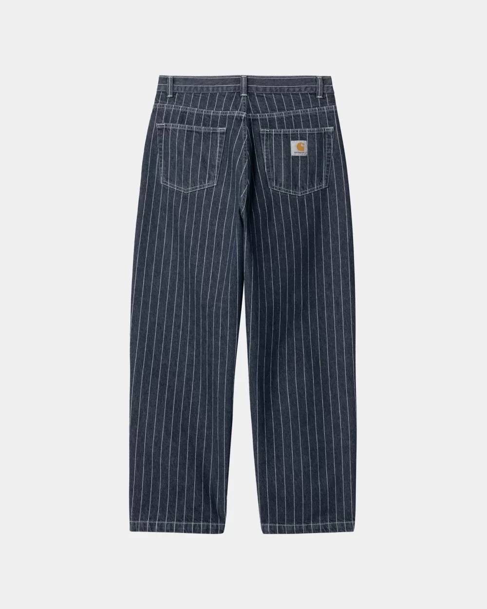 Hot Orleans Gestreepte Broek | Blauw/Wit (Steengewassen) Heren Denim