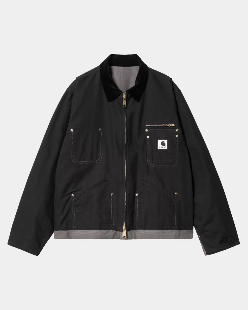 Cheap Sacai X Omkeerbaar Duckjack | Zwart Heren Samenwerkingen