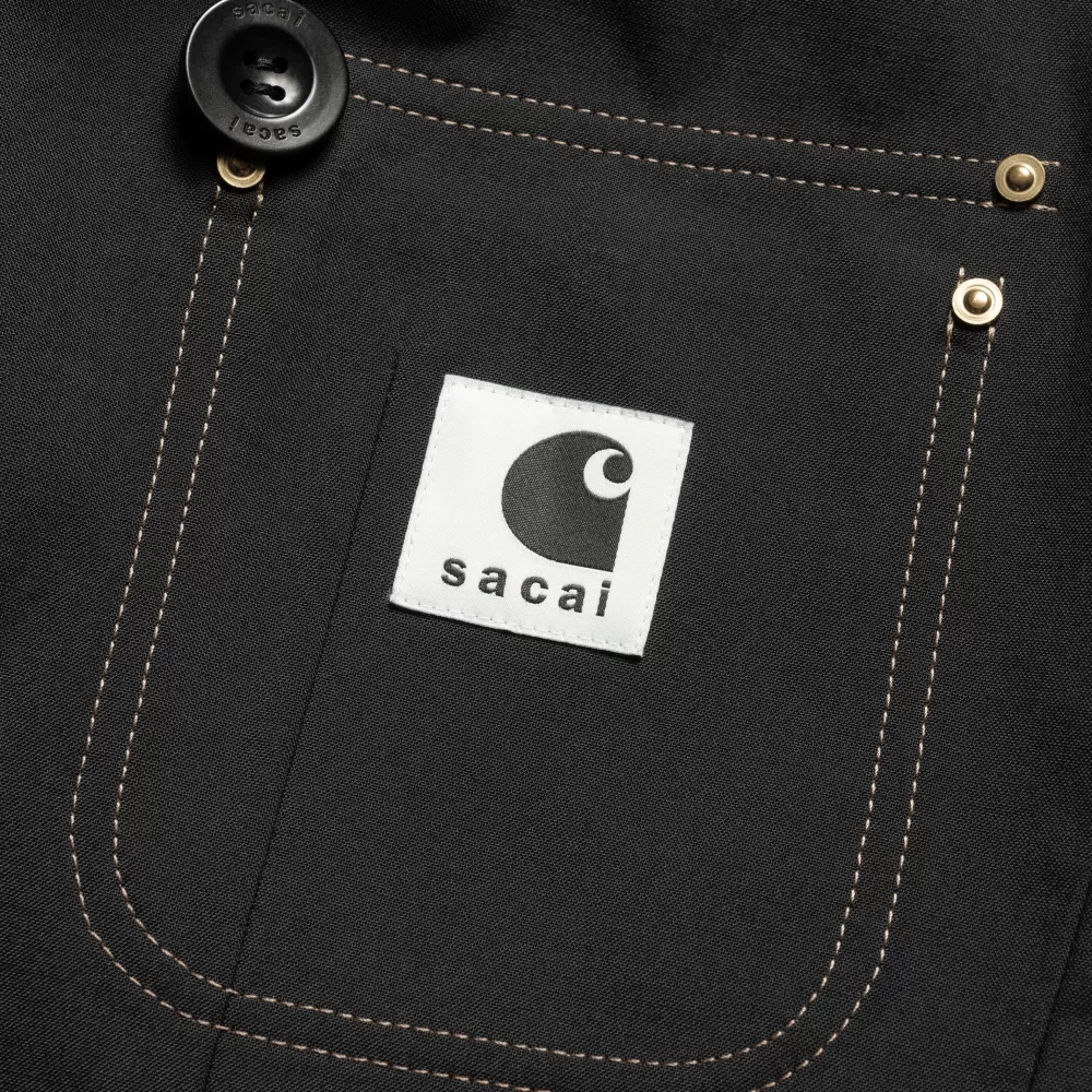 Sale Sacai X Suiting Bonding-Jack Voor Dames | Zwart Vrouwen Jassen