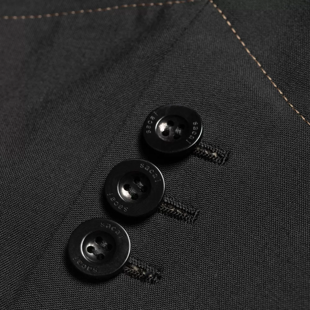 Sale Sacai X Suiting Bonding-Jack Voor Dames | Zwart Vrouwen Jassen