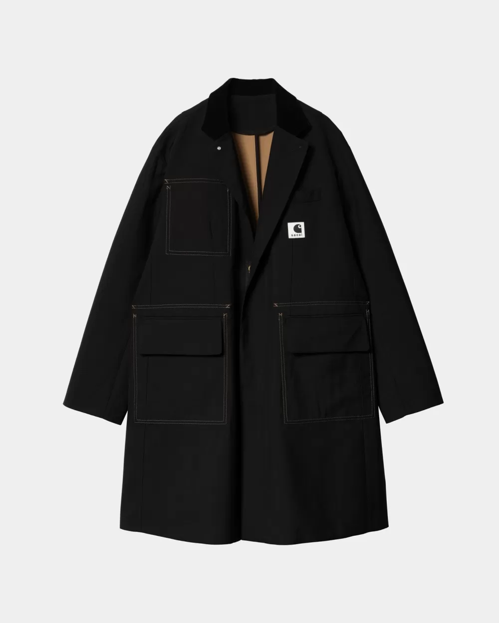 Store Sacai X Suiting Bonding-Jas | Zwart Heren Samenwerkingen