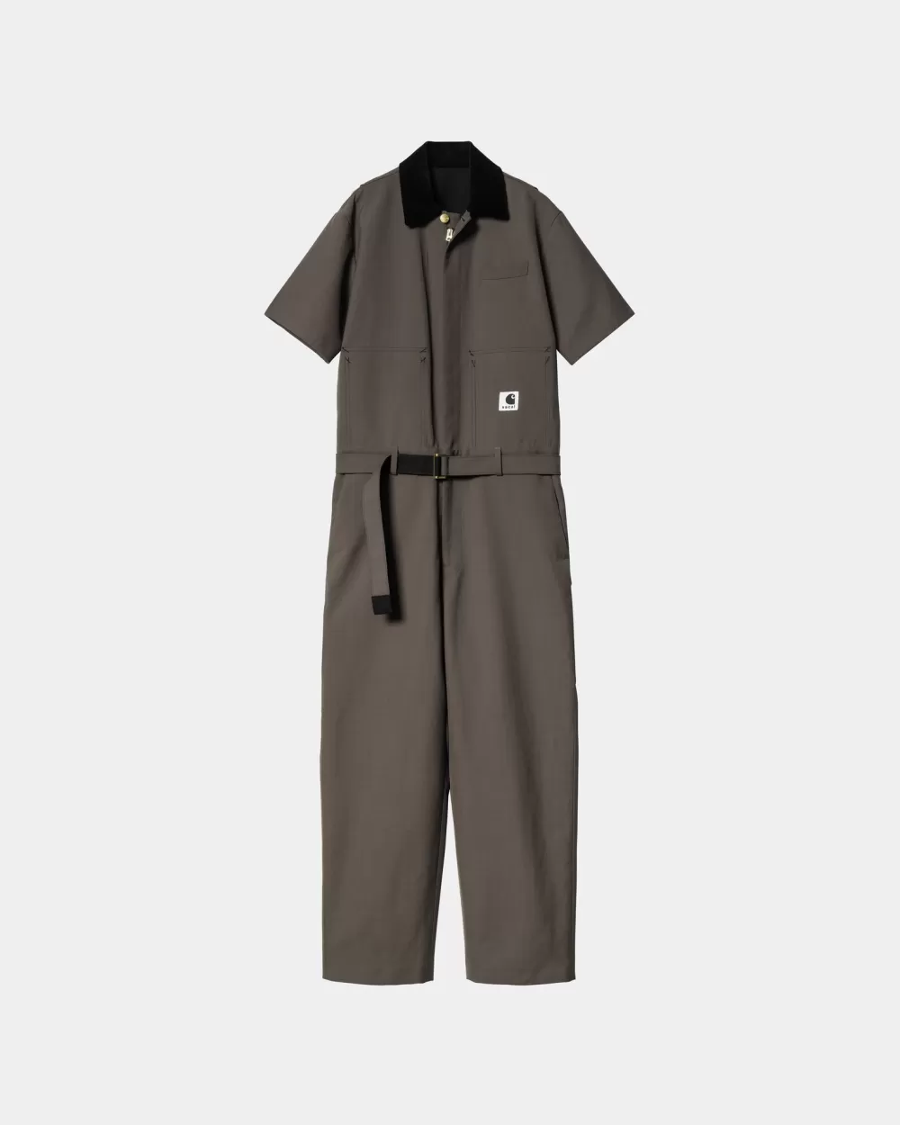 Hot Sacai X Suiting Bonding-Jumpsuit | Taupe Heren Overalls