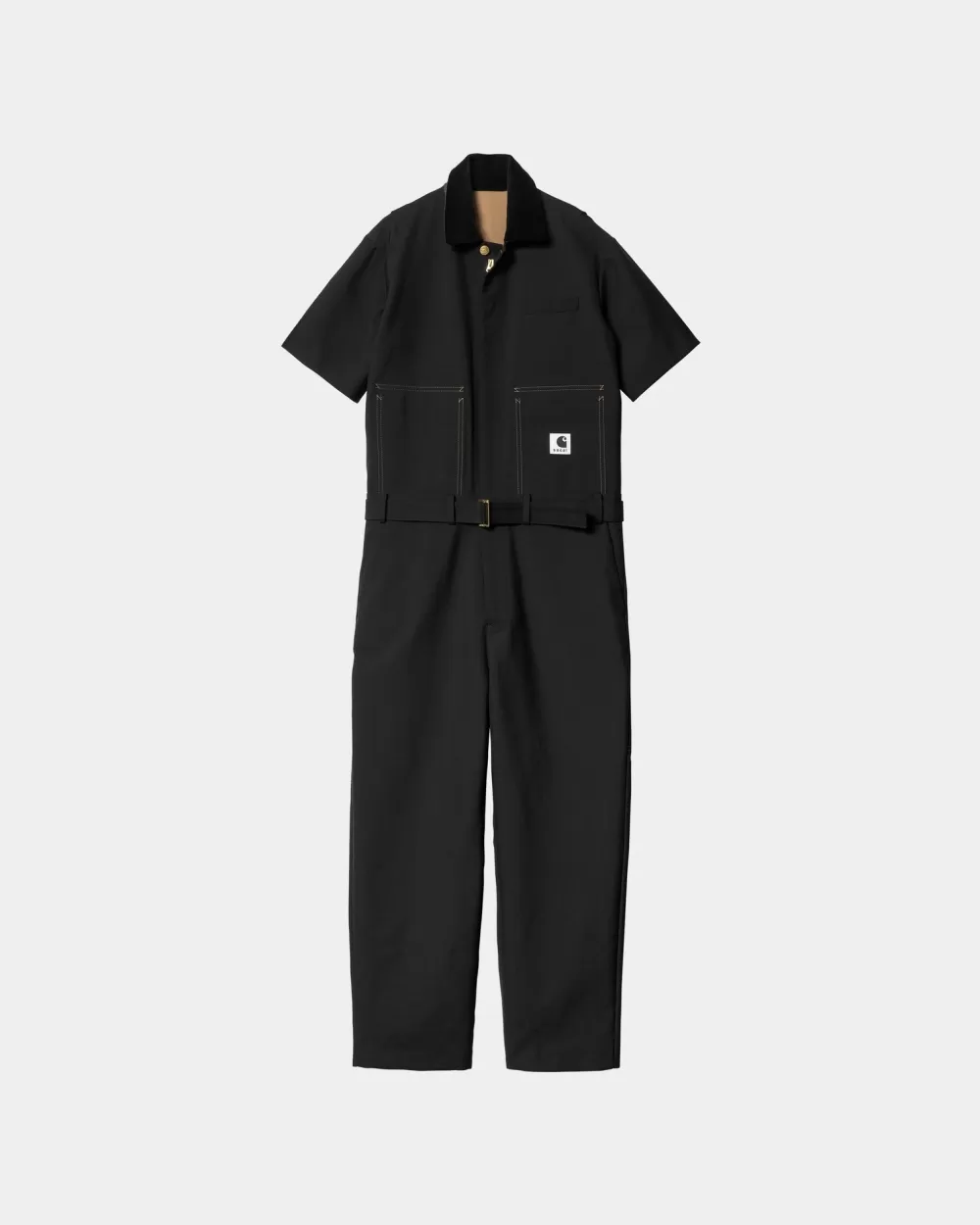 Cheap Sacai X Suiting Bonding-Jumpsuit | Zwart Heren Overalls