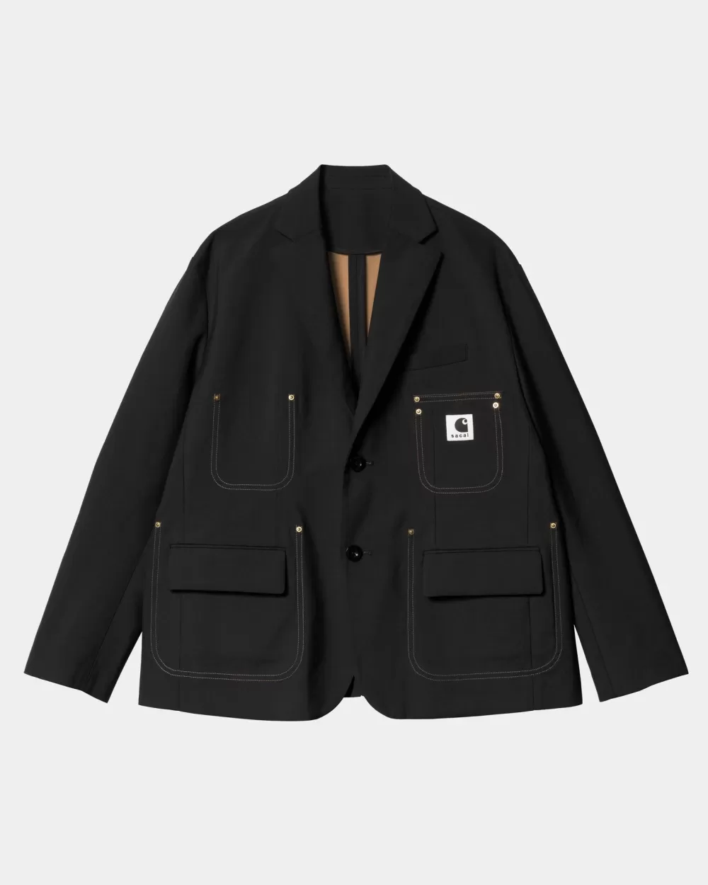 Hot Sacai X Suiting-Bondingjack | Zwart Heren Jassen & Vesten