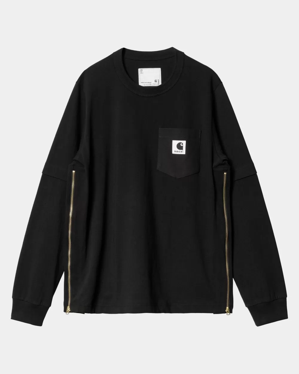 Shop Sacai X T-Shirt Met Lange Mouwen | Zwart Heren Samenwerkingen