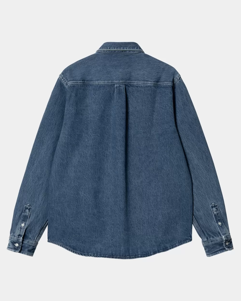 Hot Weldon-Shirt | Blauw (Zware Stone Wash) Heren Denim